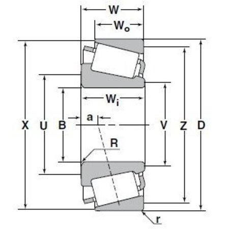 Ntn NTN 414A, Tapered Roller Bearing Cup  Single Cup 34843 In Od X 0875 In W Case Carburized Steel 414A